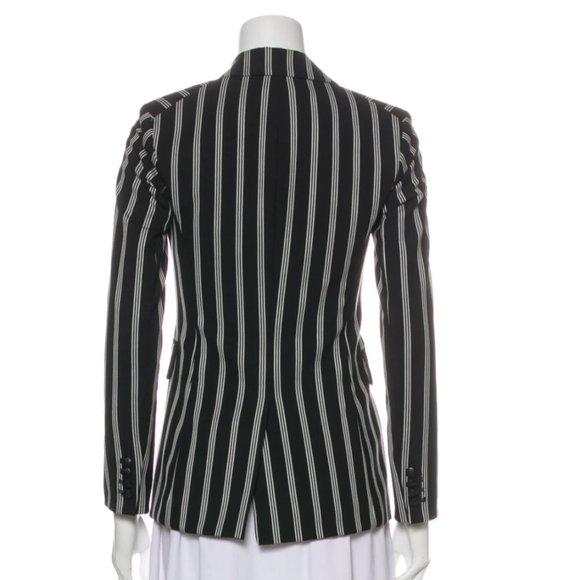 Veronica Beard Petra Striped Stripe Blogger Favorite Black White Blazer Jacket 2 - Picture 7 of 11